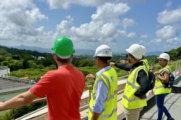 Visite du chantier de l’EHPAD Fantaisie à Saint-Joseph